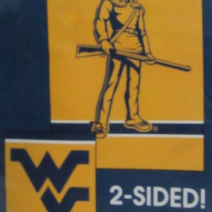 NCAA 2 different West Virginia Mountaineers Logos 2-Sided 12.5"x18" Garden Flag