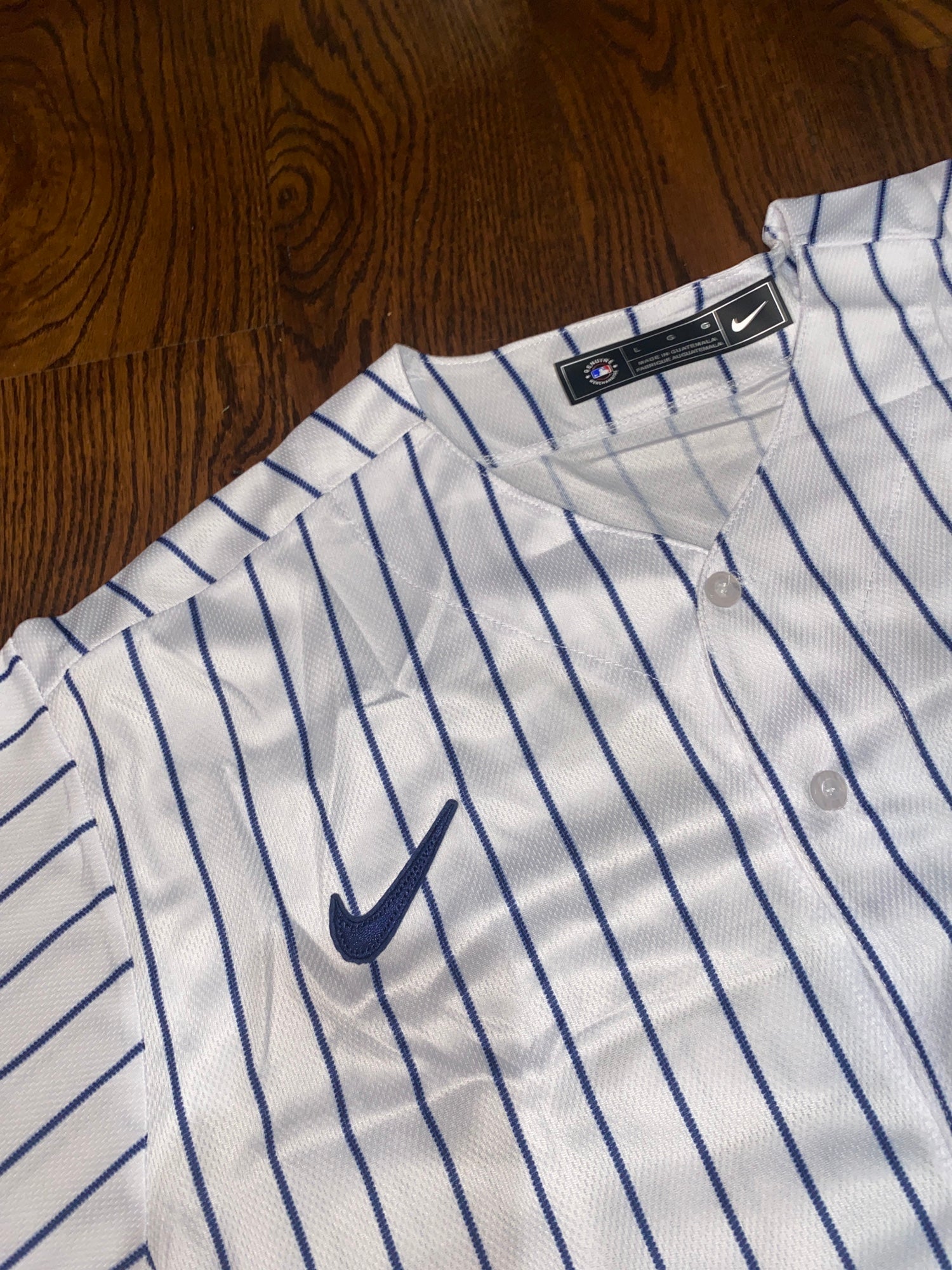 Aaron Judge Large Nike Home pinstripe New York Yankees Jersey