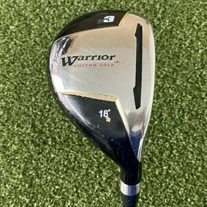 Warrior Custom Golf 3 Hybrid 18* / RH / Stiff Graphite ~40" / Good Grip / jl0458