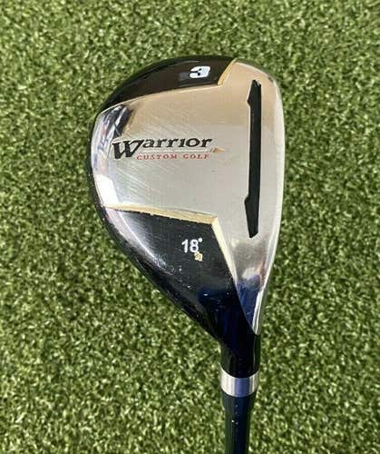 Warrior Custom Golf 3 Hybrid 18* / RH / Stiff Graphite ~40" / Good Grip / jl0458