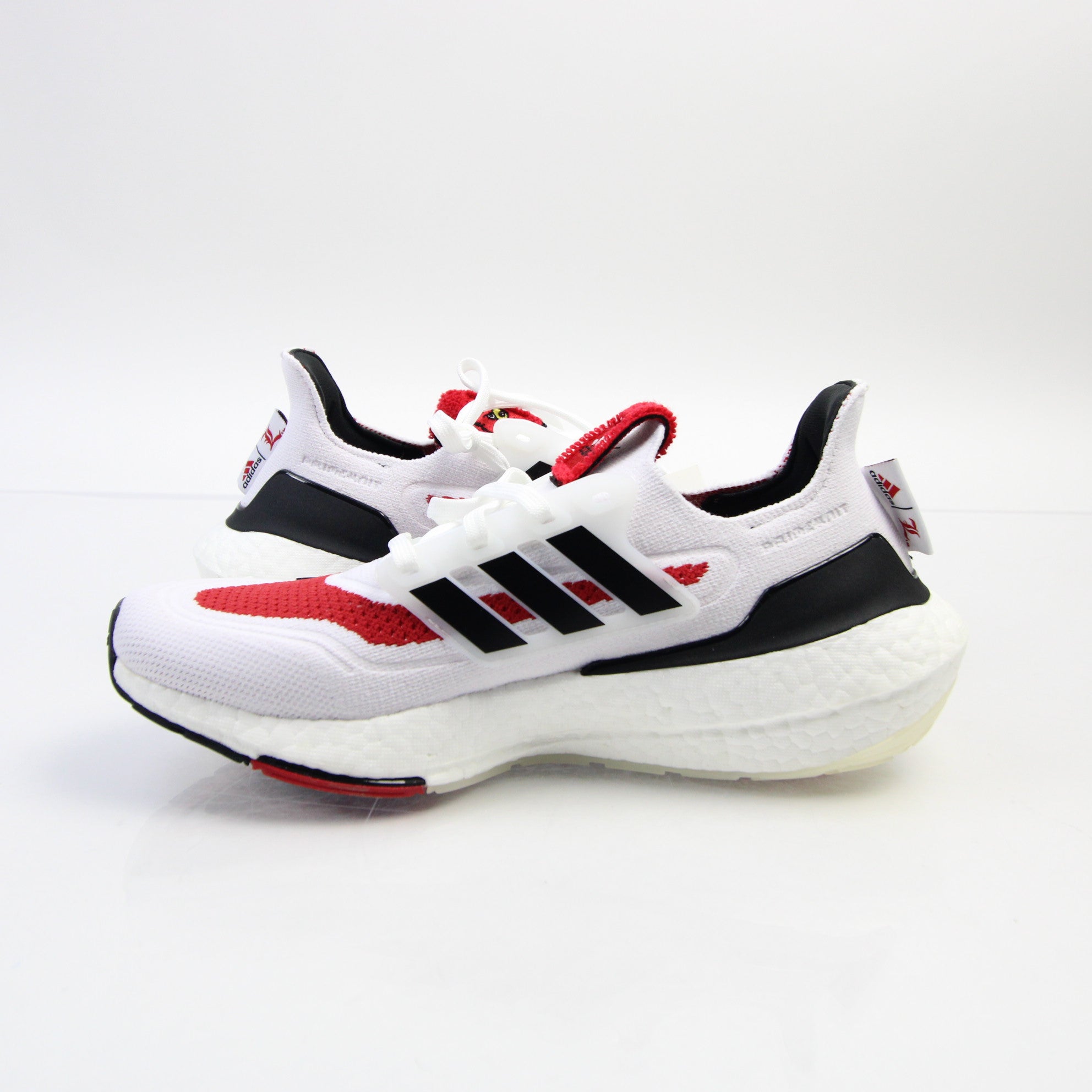 Louisville Cardinals adidas Running Jogging Shoes Men's Light Gray/Red Used  10 - Locker Room Direct