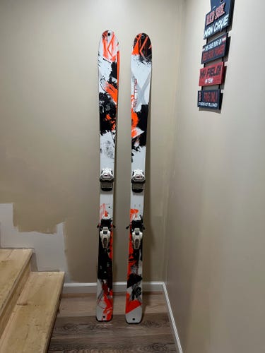Used Men's K2 184 cm All Mountain A.M.P Rictor Skis With Bindings Max Din 13