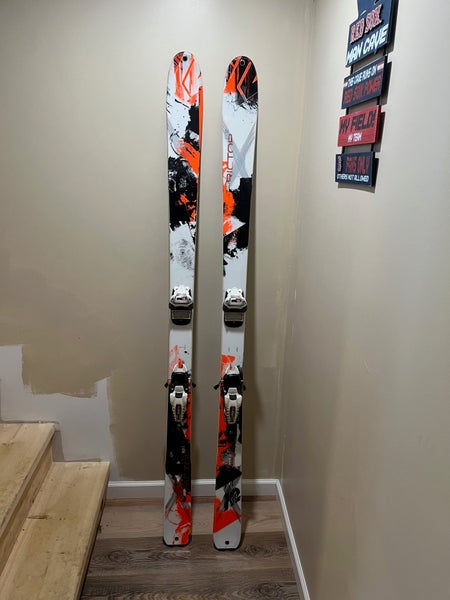 Used Men's K2 184 cm All Mountain A.M.P Rictor Skis With Bindings Max Din 13