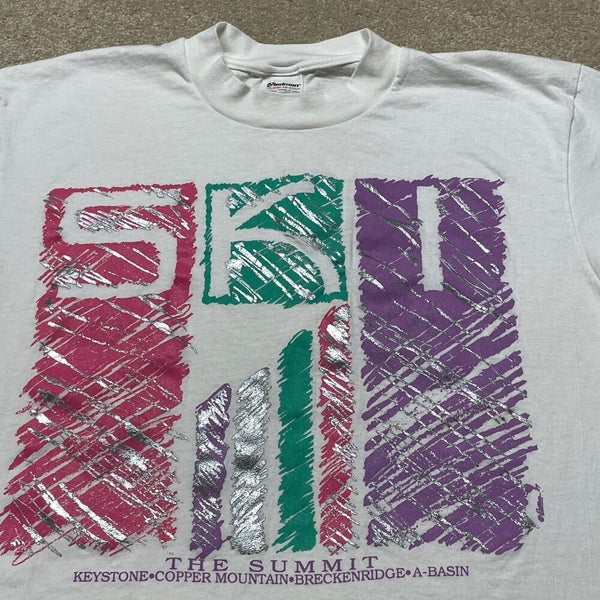 Ski Mountain T Shirt Men Large Copper Keystone Breckenridge Colorado Vintage 90s