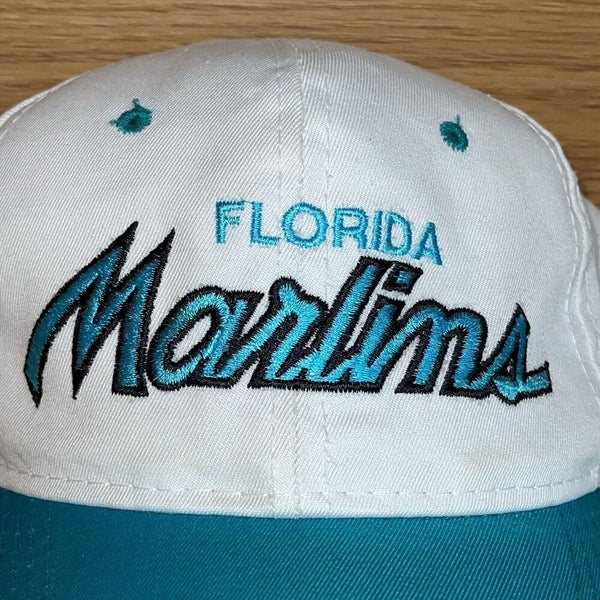 FLORIDA MARLINS Snapback Script Hat Cap Vintage 90s 