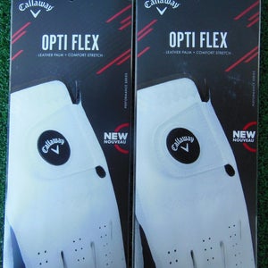(2) Callaway OPTIFLEX Gloves Large - Left Hand Golf Gloves