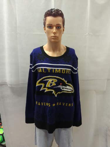 Baltimore Ravens Ugly Christmas Sweater Junkfood XXL 2XL NFL