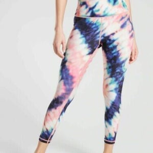 ATHLETA Elation Tie Dye 7/8 Tight Leggings High Rise Active Yoga Size: 1X