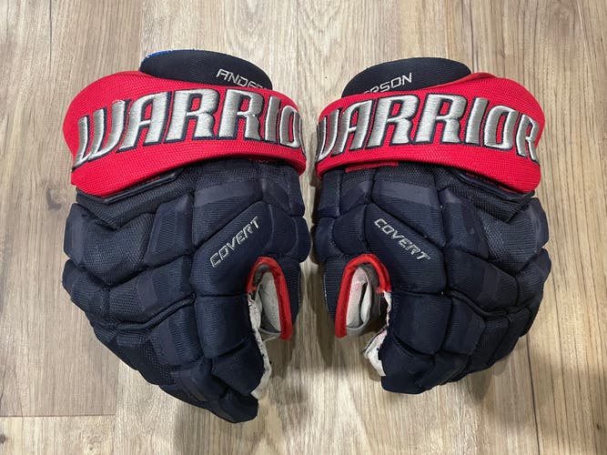 Warrior Covert pro stock hockey gloves Anderson Columbus 13”