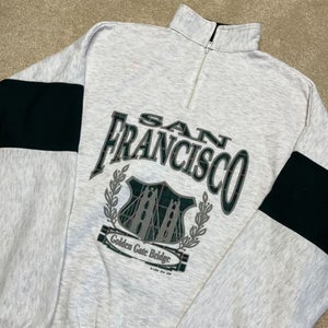 San Francisco Sweatshirt Men Large Adult Gray Golden Gate Bridge Vintage 90s USA