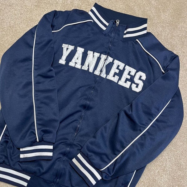 New York Yankees Jacket Mens Medium Nike Baseball MLB Blue Full