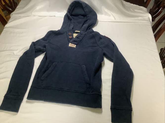 abercrombie and fitch muscle hoodie kids Xl youth xl navy blue Box E