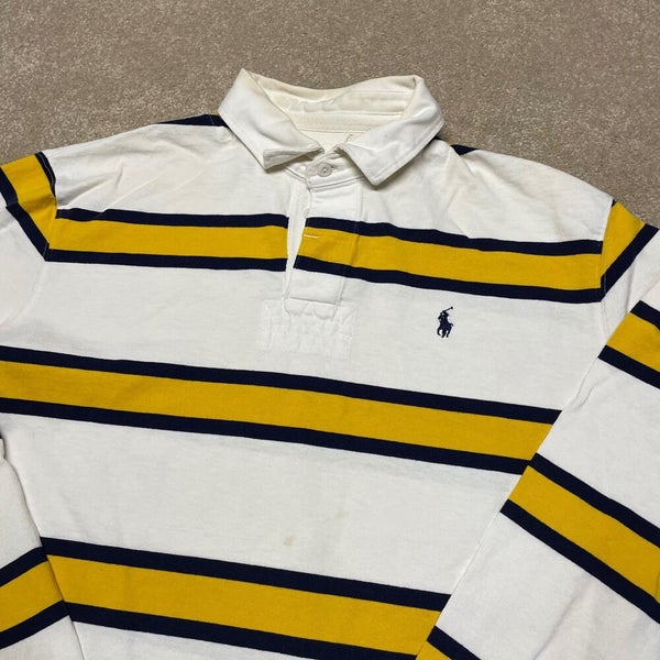 Maestro Gevoelig voor zoogdier Polo Ralph Lauren Shirt Men XL Adult White Collared Rugby Basic Striped  Vintage | SidelineSwap