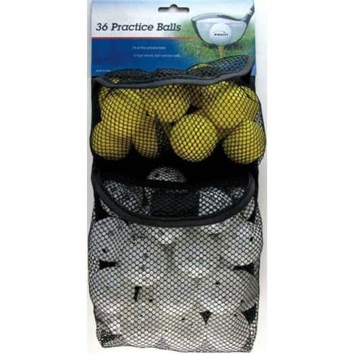 Intech Golf 36 Pack Practice Balls (24 with Holes, 12 Foam) - Golf Practice