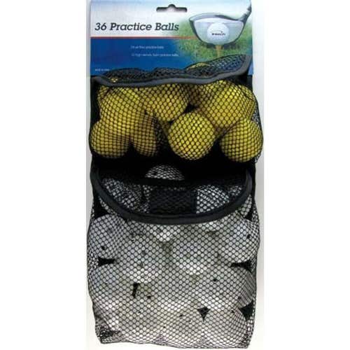 Intech Golf 36 Pack Practice Balls (24 with Holes, 12 Foam) - Golf Practice!