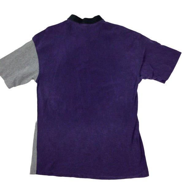 Y2K Los Angeles Lakers NBA cotton polo. Large. Grey. Purple