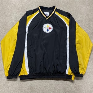 Pittsburgh Steelers Jacket Men XL Black NFL Football Vintage Retro Pullover