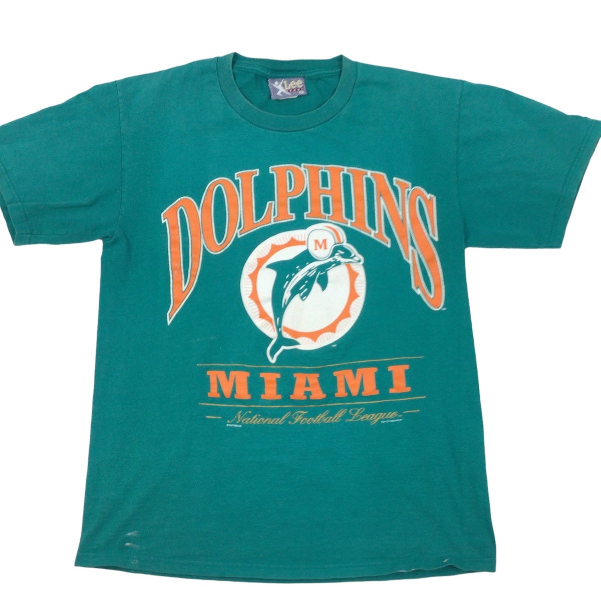Vintage T-Shirt  MIAMI DOLPHINS Football Sports Streetwear Raglan