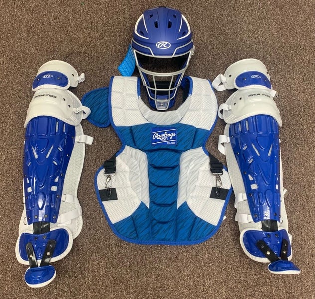 All Star System 7 Axis Adult 16+ Catchers Gear Set NOCSAE Sky Blue Columbia  Blue | SidelineSwap