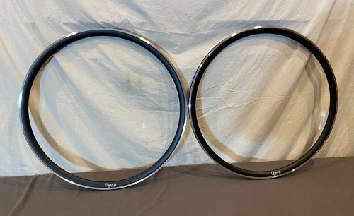 (2) Ligero Wheelworks Black Aluminum 20-Hole 700C Aero Bicycle Wheel Rims NEW