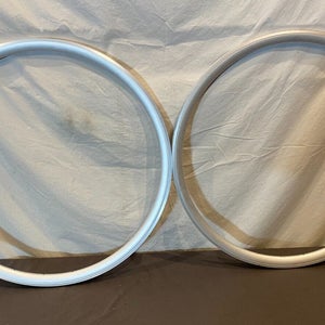 (2) Ligero Wheelworks Silver Aluminum 20-Hole 700C Aero Bicycle Wheel Rims NEW