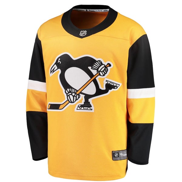NHL Penguins 58 Kris Letang Yellow Alternate Adidas Men Jersey