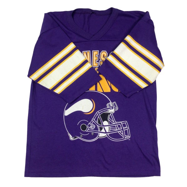 Vintage Minnesota Vikings Football Jersey Adult Large Purple Gold