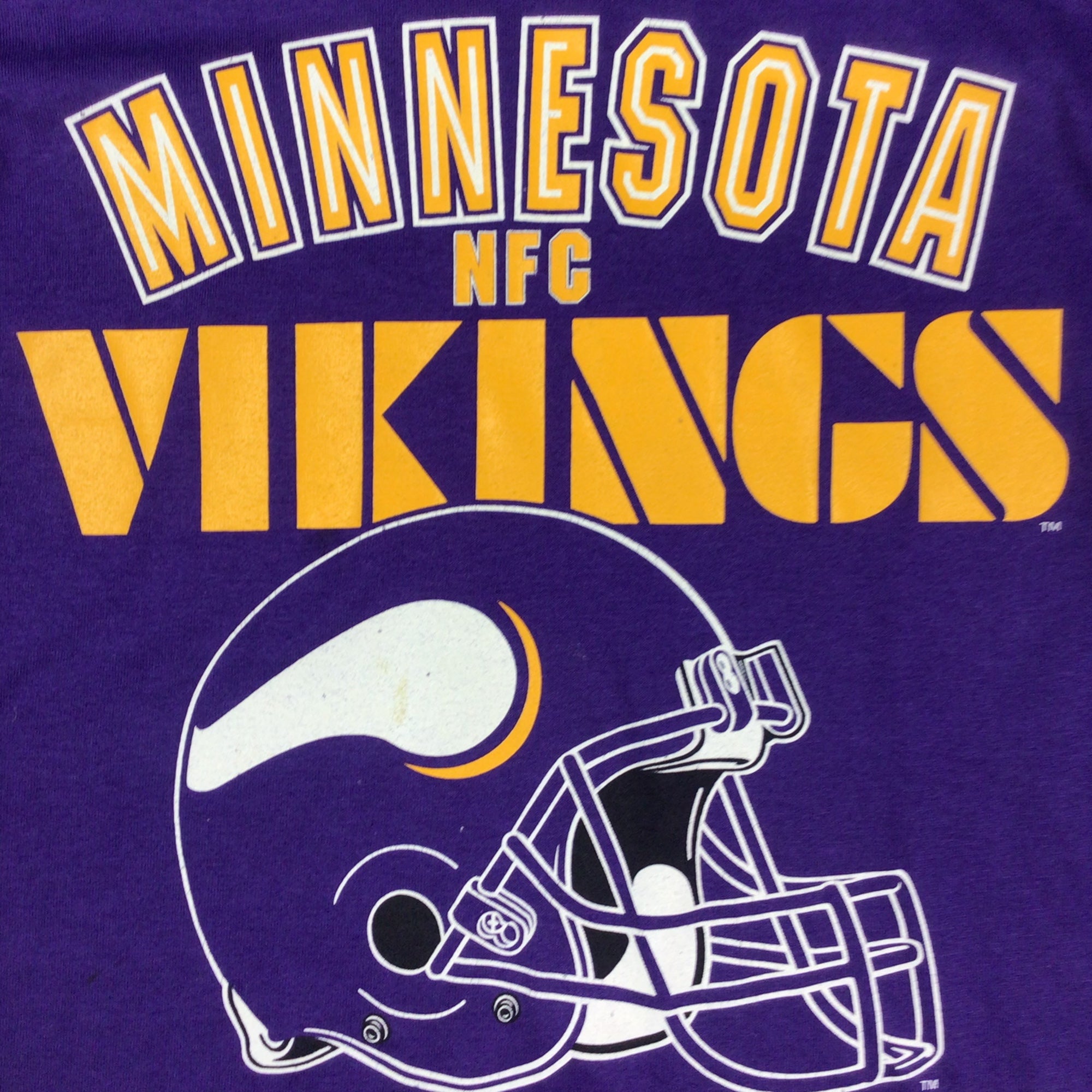 Vintage 80s MINNESOTA VIKINGS NFL Logo 7 T-Shirt XL – XL3 VINTAGE