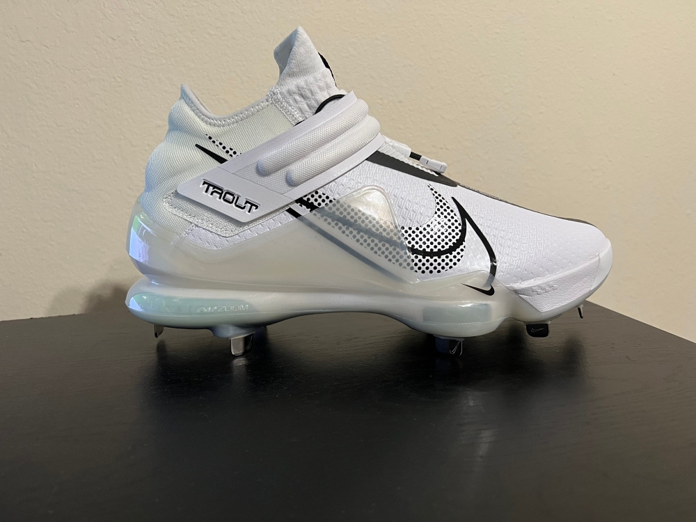 Nike Force Zoom Trout 7 Baseball Cleats Men Size 10.5 White/Black CI3134-102