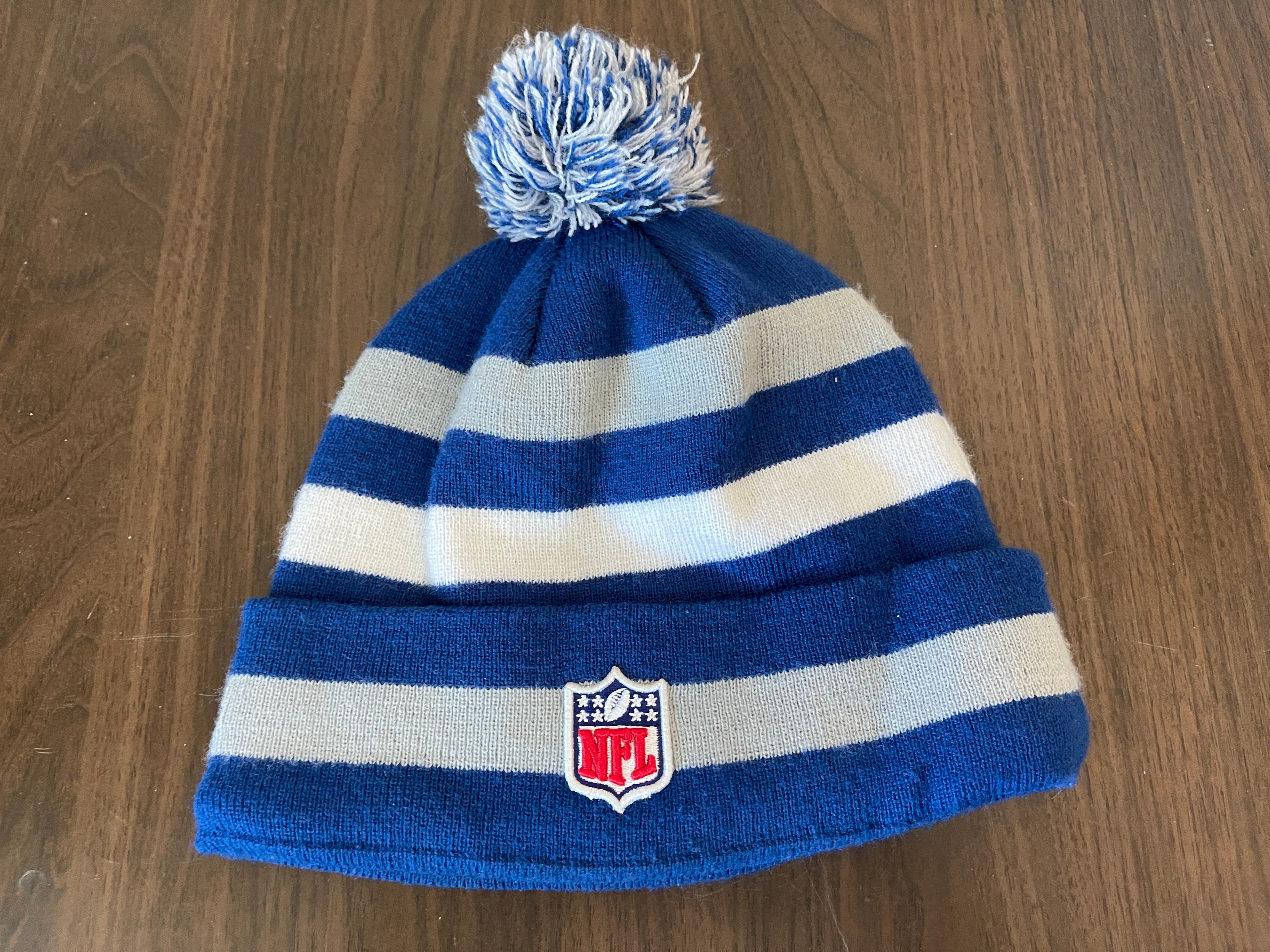 The Pats NFL Beanie with Yarn Pom Pom