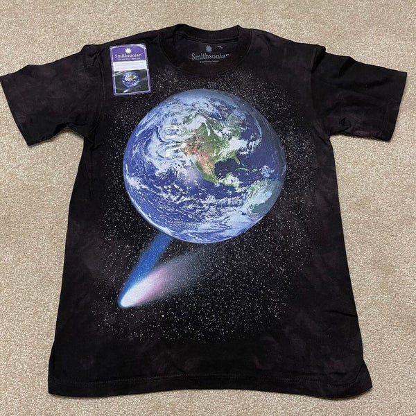 Earth Space T Shirt Boys Large Kids Youth Stars Galaxy Astronomy