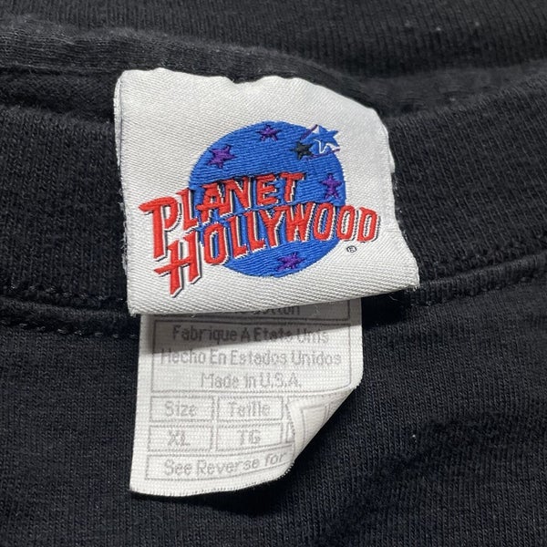 Planet Hollywood T Shirt Men XL Black Orlando Florida Vintage 90s