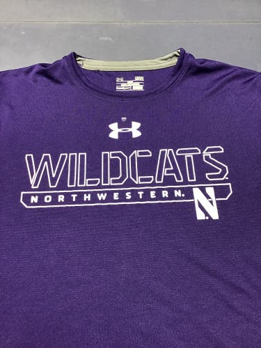 Northwestern Wildcats Used Large Under Armour Shirt