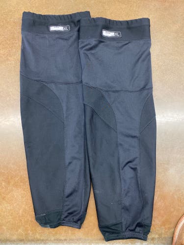 Black Used XL CCM Pro Stock Socks