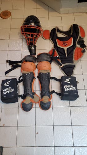Used Louisville Slugger Catcher's Set, PG Series 5, Black and Orange