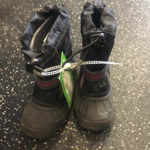 Used Sorel Jr Boys Snowboard Boots Black Youth 08.0 11730-S000016603