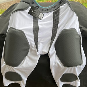 CHAMPRO Man-Up 7-Pad Integrated Adult Football Girdle with Built-in Hip, Thigh, Knee, and Tail Pads