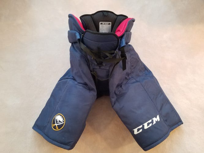 Senior Used XL CCM Buffalo Sabres HPUCLP Hockey Pants Pro Stock