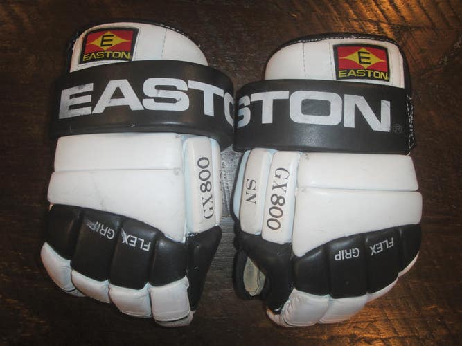 EASTON AIR GX 800 HOCKEY GLOVES 14.5" WHITE BLACK