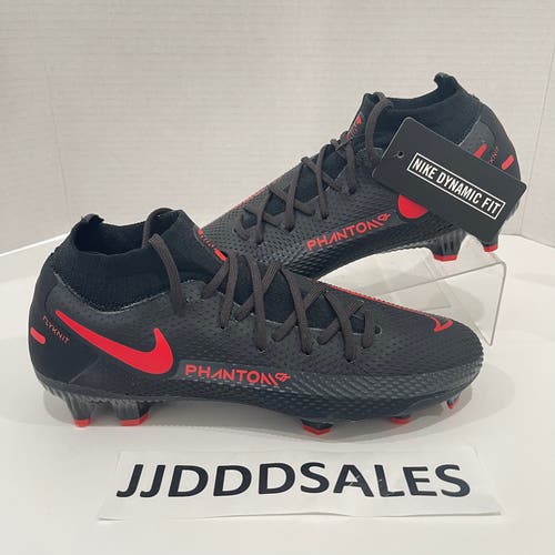 Nike Phantom GT PRO DF FG Black Chile Red Men's Size 5.5 / Women’s Size 7 Elite Cleats CW6600-060.