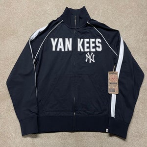 New York Yankees Sweatshirt Men Medium Adult MLB Baseball Zip Up Jacket NYY NWT