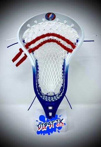 New Custom Dyed "USA Dead Head" Lacrosse Head