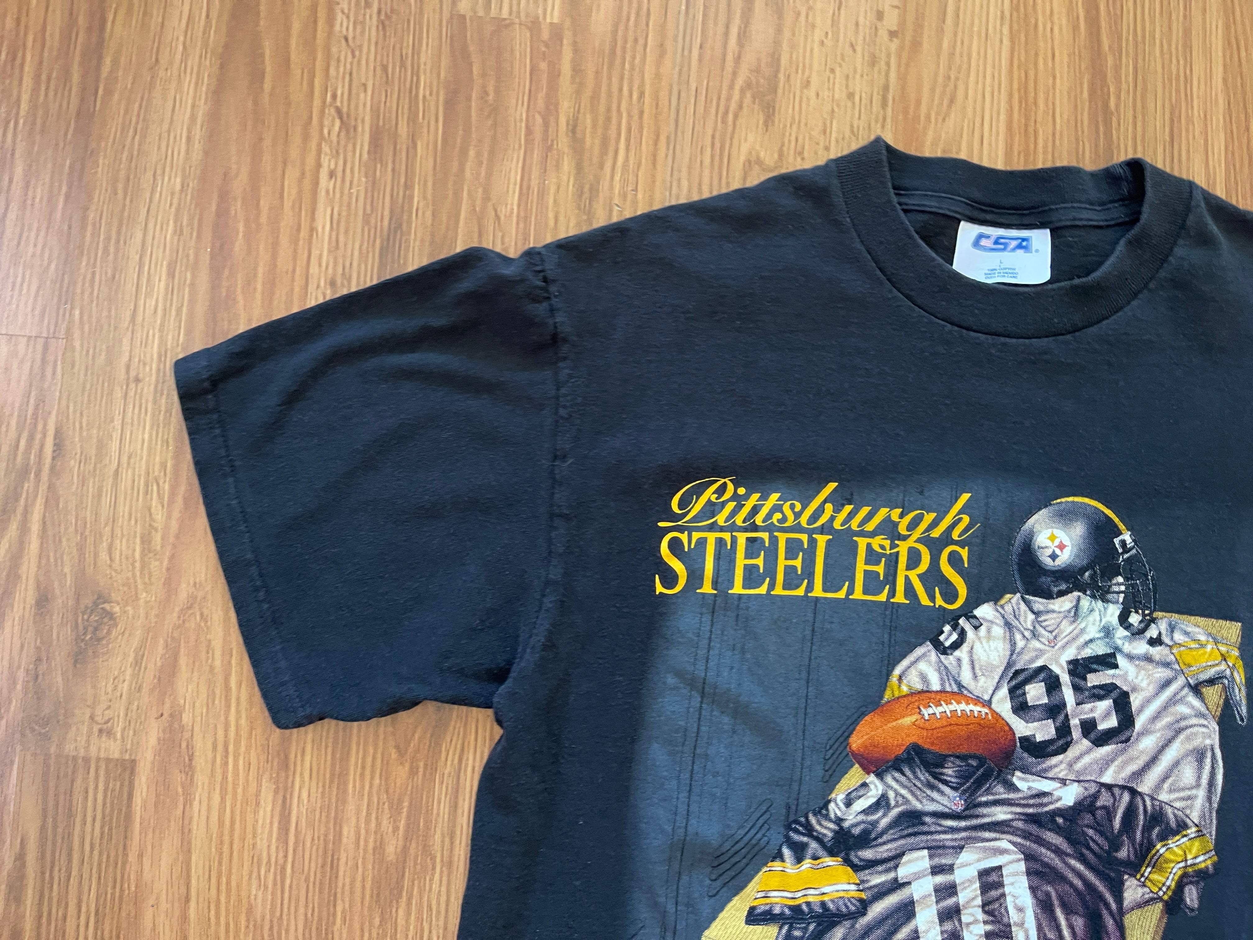 Pittsburgh Steelers NFL FOOTBALL LLOYD / STEWART VINTAGE 1997 Size Large T  Shirt