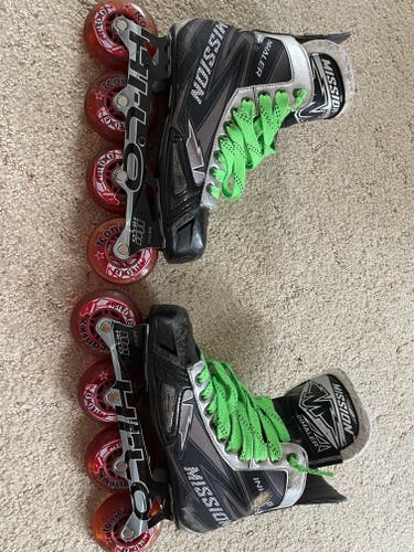 Used Mission Inhaler NLS6 Inline Skates Wide Width Size 6