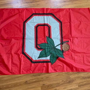 Ohio State Buckeyes NCAA SUPER AWESOME GIANT Fan Cave 4' X 6' Banner Flag!