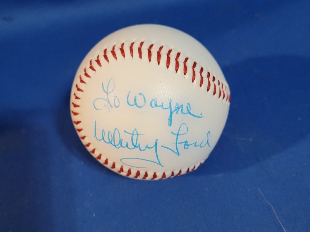 Whitey Ford Signed Heavily Inscribed Binghamton Triplets Minor League —  Showpieces Sports