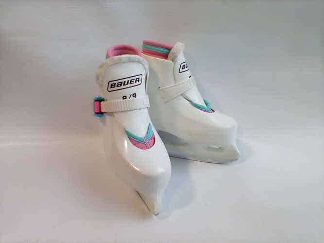 Used Bauer Lil Angel Youth 08.0 Ice Hockey Skates
