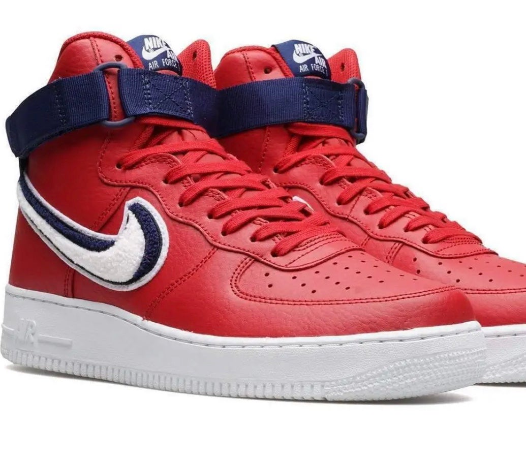 Shop Nike Air Force 1 High '07 Lv8 Chenille Swoosh 806403-603 red