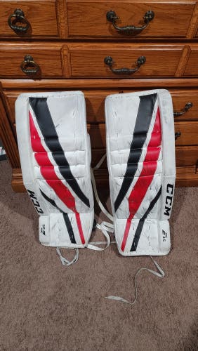 Used 32" CCM Extreme Flex E3.5 Goalie Leg Pads