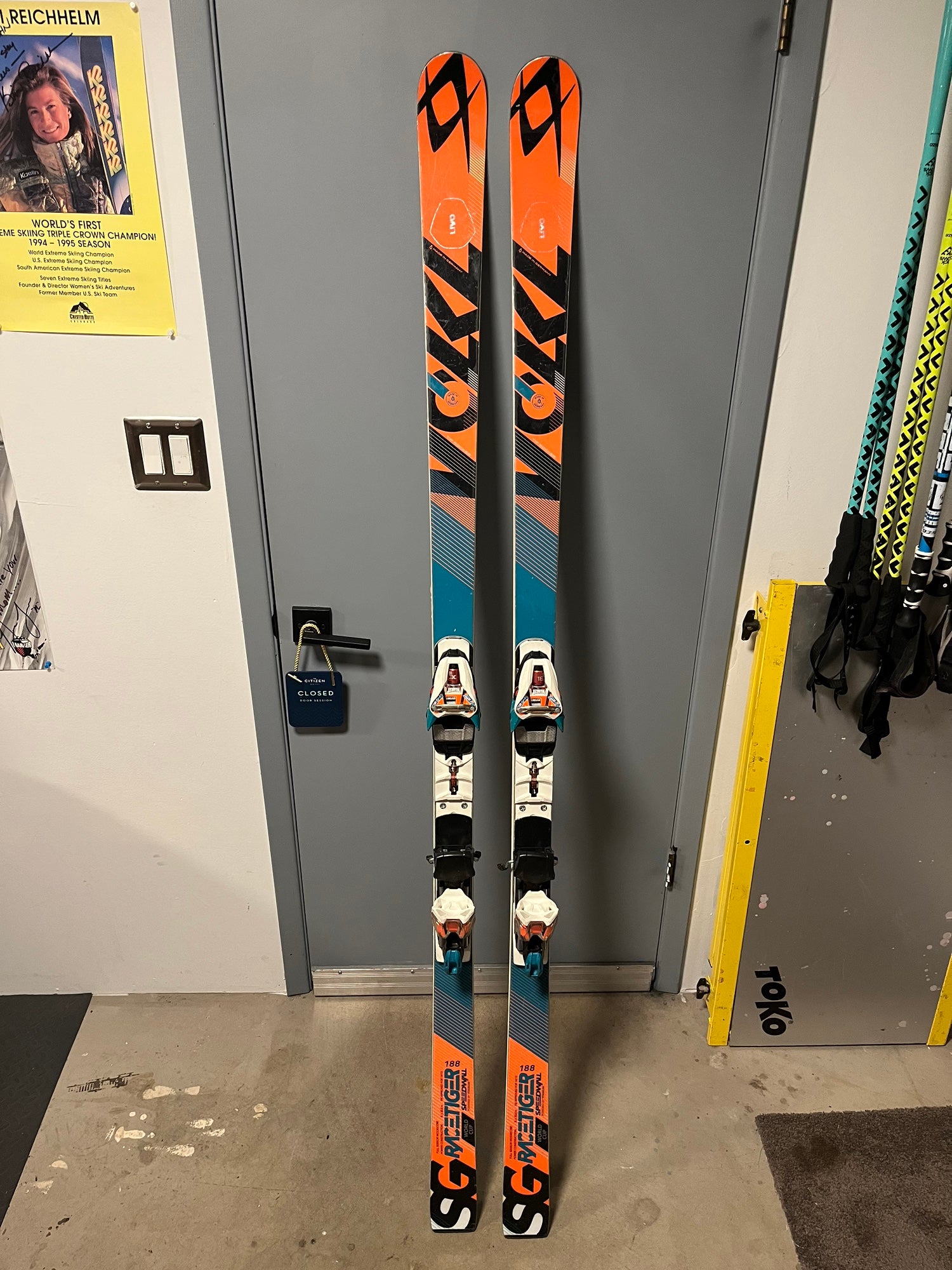 Volkl Racetiger jr super G skis 188 cm 30m | SidelineSwap